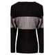 thumbnail image 3 of MHFRRA Camiseta Informal de Manga Larga con Canesú En contraste de Color, Blusa Cómoda de Uso Diario. Negro, 3 of 4