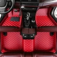thumbnail image 3 of Leadwolf Floor Mats for land Range Rover Sports 2014-2019 PU Leather Floor Liner Carpet Protection All Weather PU leather Front & Rear Full Set 3Pcs Red, 3 of 7