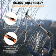 Extendable Anvil Loppers, 27-41 Telescopic Tree Branch Cutter, Heavy Duty Steel Blade Tree Trimmer Long Handle with 2 Diameter Clean Cutting Capacity for Garden Pruning