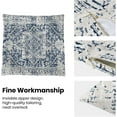 thumbnail image 2 of Boho Pillow Covers 16x16, Blue and White Ethnic Design Outdoor Decorative Throw Pillows for Couch, Carpet Pattern Decor Cushion Cover 2 Pcs Farmhouse Linen Pillowcase for Bed Car Safa, 2 of 6
