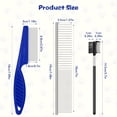 thumbnail image 6 of Dwellin 7 Pack Flea Comb,Stainless Steel Dog Cat Grooming Combs with Rounded Tooth for Remove Fleas Lice Eggs Double Sided Tear Stain Remover Dematting Tool for All Types of Small Medium Large Pet, 6 of 7