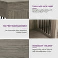 thumbnail image 5 of Dextrus Large Dog Crate Furniture for 2 Dogs, 60" Wooden Dog Kennel with Double Doors and 2 Drawers, Heavy Sturdy Dog Kennel for Medium Large Dog, Indoor Double Dog Cage,Gray, 5 of 6