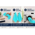 thumbnail image 3 of Dan River Washcloths pack of 24 High-Quality Soft Cotton Absorbent and Multipurpose Wash Clothes for Face & Body - Aqua, 12x12in, 3 of 9