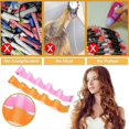 thumbnail image 3 of 24 Pcs Hair Curlers, 45cm Diy Magic Hair Waves Curls, Heat Wave Free Spiral Curls Hair Curlers Magic Hair Styling Kit, 3 of 5