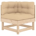 thumbnail image 3 of vidaXL 10 Piece Garden Lounge Set with Cushions Solid Wood, 3 of 5