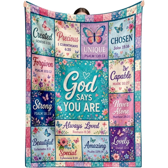 Christian Gifts for Women Christian Blanket, Faith Encouragement Gifts | Spiritual Gifts for Sister Daughter Girls Friend Mom auntie, Throw Blankets for Women, Religious Inspirational Gifts