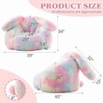 thumbnail image 6 of Ebenchico Rabbit Shaped Bean Bag Chair for Adults Teens Kids, Faux Fur Beanbag Chairs Comfy Furry Floor Chair with Filler, Rainbow-color, 6 of 11