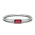thumbnail image 1 of East-West Stackable Baguette Birthstone Ring - Garnet (January), 1 of 5