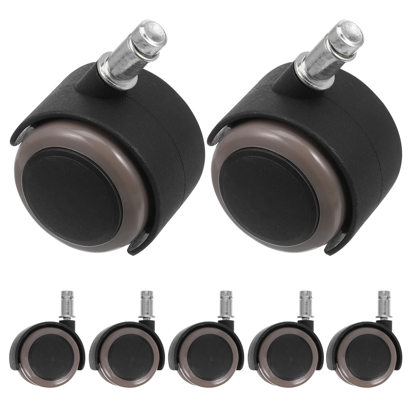 FRCOLOR 10pcs Black Nylon Caster Wheels for Office Chairs WearResistant ShockAbsorbing Replacement 2inch