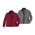 thumbnail image 1 of Atlas For Men - Chaqueta de Vellocín Cepillado para Hombre - Pack de 2 (Burdeos, Gris), 1 of 3