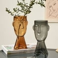 thumbnail image 3 of Abstract Human Face Glass Vase, 3 of 7