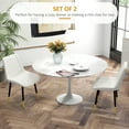 thumbnail image 4 of HOMCOM Dining Chairs Set of 2, PU Leather Upholstered Kitchen Chair, Cream, 4 of 10