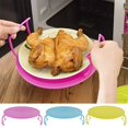 thumbnail image 1 of OUSITAID 3Pcs Microwave Folding Tray 3-in-1 Multipurpose Foldable Microwave Plate Reusable Food Splatter Cover Microwave Plate St, 1 of 10