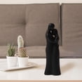thumbnail image 4 of Figura decorativa de pareja familiar, estatua, decoración para el hogar, arte, amor para la sala de estar Abrazo negro, 4 of 8