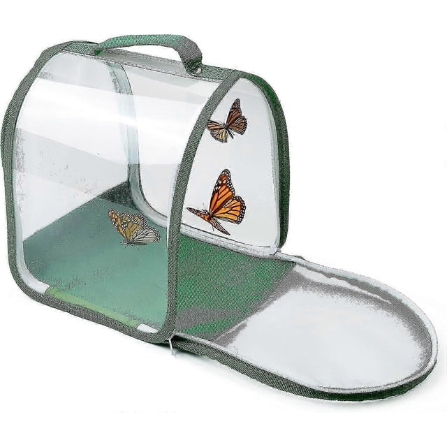 Small Butterfly Habitat, Insect Net Cage, Caterpillar Enclosure, Small Animal Cage, Insect Feeder Portable Carrying Handle