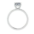 thumbnail image 3 of Veda Jewel 14K White Gold Plated 1.86 Ct Emerald Cut Simulated Diamond Ring - Engagement Wedding Hidden Halo Ring for Women - Solitaire with Accents Diamond Ring for Her - Gift for Lasting Memories, 3 of 6