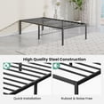 thumbnail image 2 of EDX 12 Inch Metal Platform Bed Frame with Steel Slats, No Box Spring Needed, Noise Free, Easy Assembly, Twin, 2 of 7