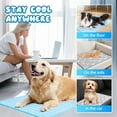thumbnail image 4 of Dog Cooling Mat Pad, 2025 Upgraded Pet Ice Silk Mats, Pet Cooling Mat Ice Silk Cool Mat for Dogs & Cats, with Non-Slip & Foldable Summer Reusable Pets Cool Bed (Blue, X-Small), 4 of 10