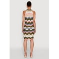 thumbnail image 4 of Womens Wavy Stripe Crochet Halter Dress, 4 of 4