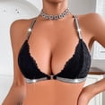 thumbnail image 5 of YWDJ Sleep Bras for Women Front Closure Push up Wirefree Comfort Straps Support Bralette Breathable Soft Bra for All Shapes Sagging Breasts Black L, 5 of 5