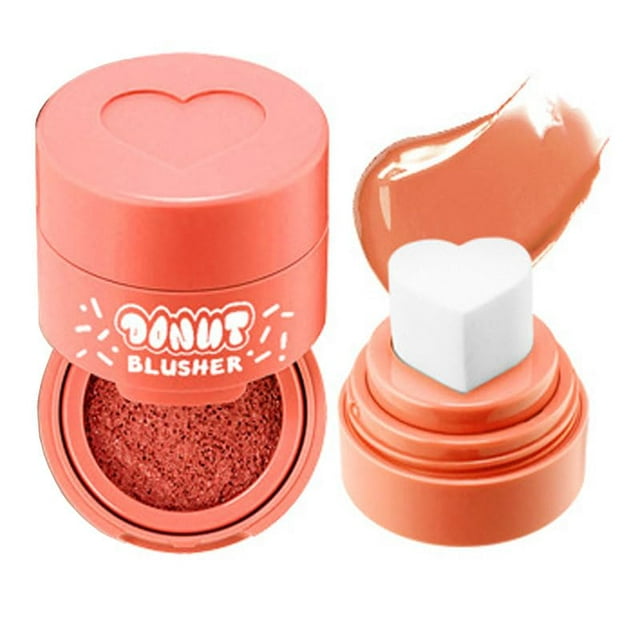 Stamp Liquid Blush Stamp Blush con aplicador en forma de corazón Rubor natural de larga duración Maquillaje ligero y aireado para mujeres (3)