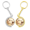 thumbnail image 1 of Junio y julio la constelación del Zodiaco cancer Anillo de oro de metal llavero llavero, 1 of 4
