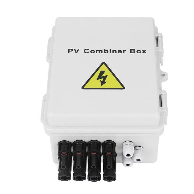 Photovoltaic Combiner Box, DC Solar Combiner Box Short Circuit Protection 4 String Wide Compatibility Lighting Protection For RV