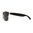 thumbnail image 3 of Wood Grain Pattern Arm Horn Rim Classic Skater Shade Sunglasses Red Yellow Black, 3 of 4
