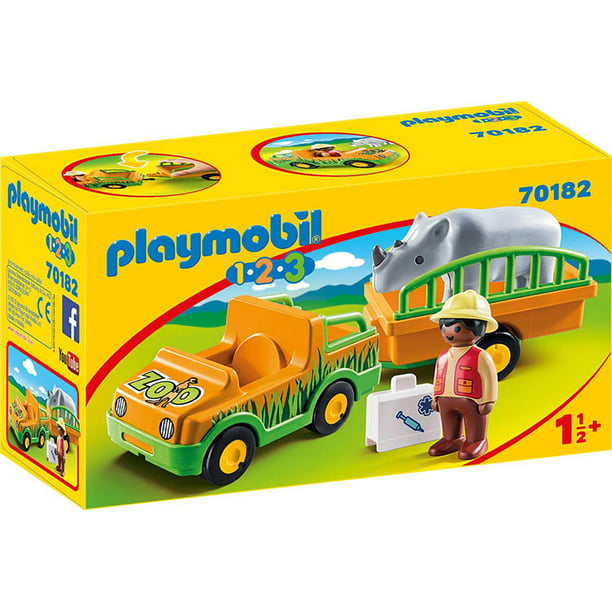 Playmobil 1.2.3 with Rhinoceros (for Kids 18 months and up) Walmart.com
