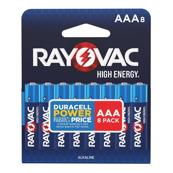 Rayovac High Energy AAA Batteries (8 Pack), Triple A Batteries