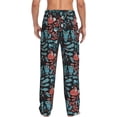 thumbnail image 3 of Daiia Squirrel Owl Autumn Maple Leaves Men's Sleep Pant with Pockets and Drawstring,Pajama Pants-XX-Large, 3 of 9