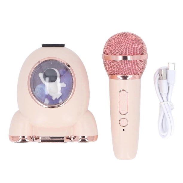 Kids Wireless Karaoke Machine Capsule Shaped Clear Sound Quality Bluetooth Speaker with Microphone for Home Outdoors