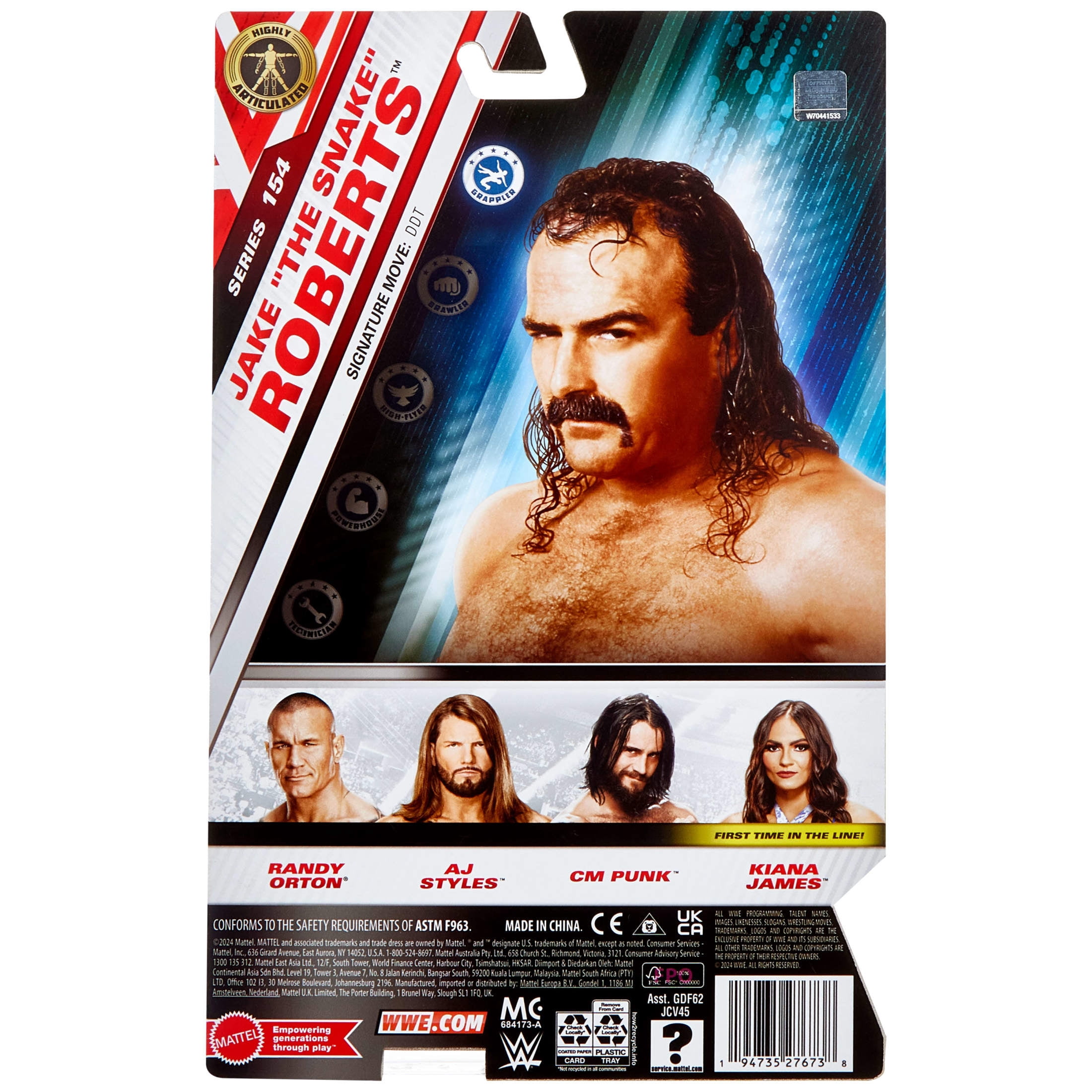WWE Jake Roberts Action Figure, Main Event Series #154 6-inch Collectible Superstar with Articulation