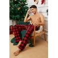 thumbnail image 4 of U2SKIIN Mens Fleece Pajama Pants, Comfy Plaid Lounge PJ Bottoms with Pockets,(Buffalo Plaid-red,L), 4 of 6