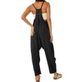 thumbnail image 5 of Nlife Women Solid Color V Neck Sleeveless Jumpsuit With Pockets, 5 of 6