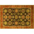 thumbnail image 1 of Ahgly Company Machine Washable Indoor Rectangle Oriental Yellow Industrial Area Rugs, 8' x 10', 1 of 4