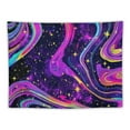 thumbnail image 5 of PRATYUS Galaxy Tapestry Purple Starry Sky Wall Hanging Tapestry for Bedroom Home Furnishing Decoration Living Room Dormitory Painting, 5 of 6