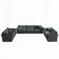 thumbnail image 5 of Modern Gray Chenille 3-Piece Sofa Set (2x2 Seater + 1x3 Seater) with Solid Wood Frame, 5 of 11