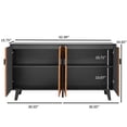 thumbnail image 5 of Finnhomy Modern 4-Door Sideboard Buffet, Entertainment Console Cabinet, 63 x 15.7 x 34.6 inches, 5 of 6