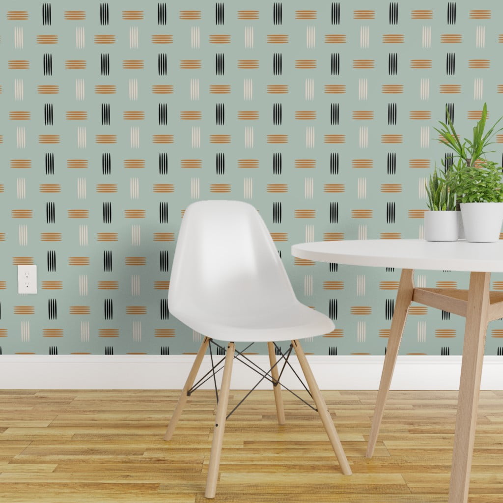 Removable Water-Activated Wallpaper Mid Century Modern 50S 60S Mod