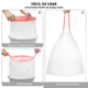 thumbnail image 5 of 3 rollos con pequeñas bolsas de basura, 4 galones grueso con pequeñas bolsas de basura, adecuadas para diferentes contenedores de basura, 60 (blanco), 5 of 5