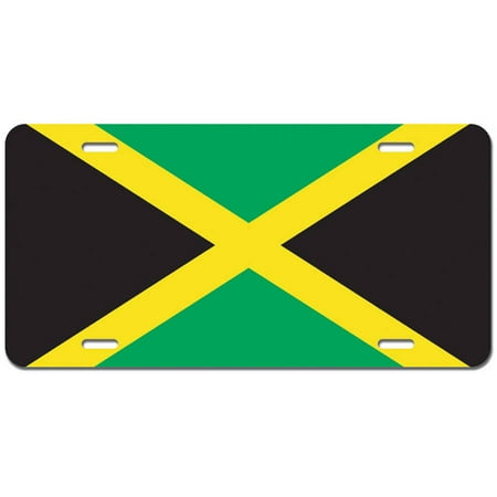 K9 License Plate - Jamaica Flag Novelty Metal Vanity License Tag Plate