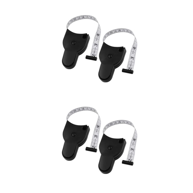Inteprter Cinta métrica telescópica automática para medir el cuerpo, regla en forma de Y con mango, calibrador de circunferencia del pecho, 2 piezas/negro 2Conjunto