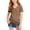 Coffee, variant on Girls' V-Neck T-Shirt, Solid Color Short Sleeve Cotton Linen Casual Top, Simple and Comfortable for Daily Outfits, Playdates, and Relaxed Summer Wear, Offering a Cool and Easy Style - Sky Blue