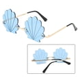 thumbnail image 3 of Lovely shape Rimless for Women, Gift ,Beach, Party ,Outdoor UV400 - blue, 3 of 6