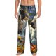 thumbnail image 1 of Balery Sunflower Field Spotted Dog Pantalones de pijama para hombre, pijama ultraligero, pantalón de descanso-3X-Large, 1 of 6