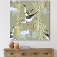 thumbnail image 2 of Designart ' Herons Birds In The Gray Water ' Farmhouse Canvas Wall Art Print, 2 of 4