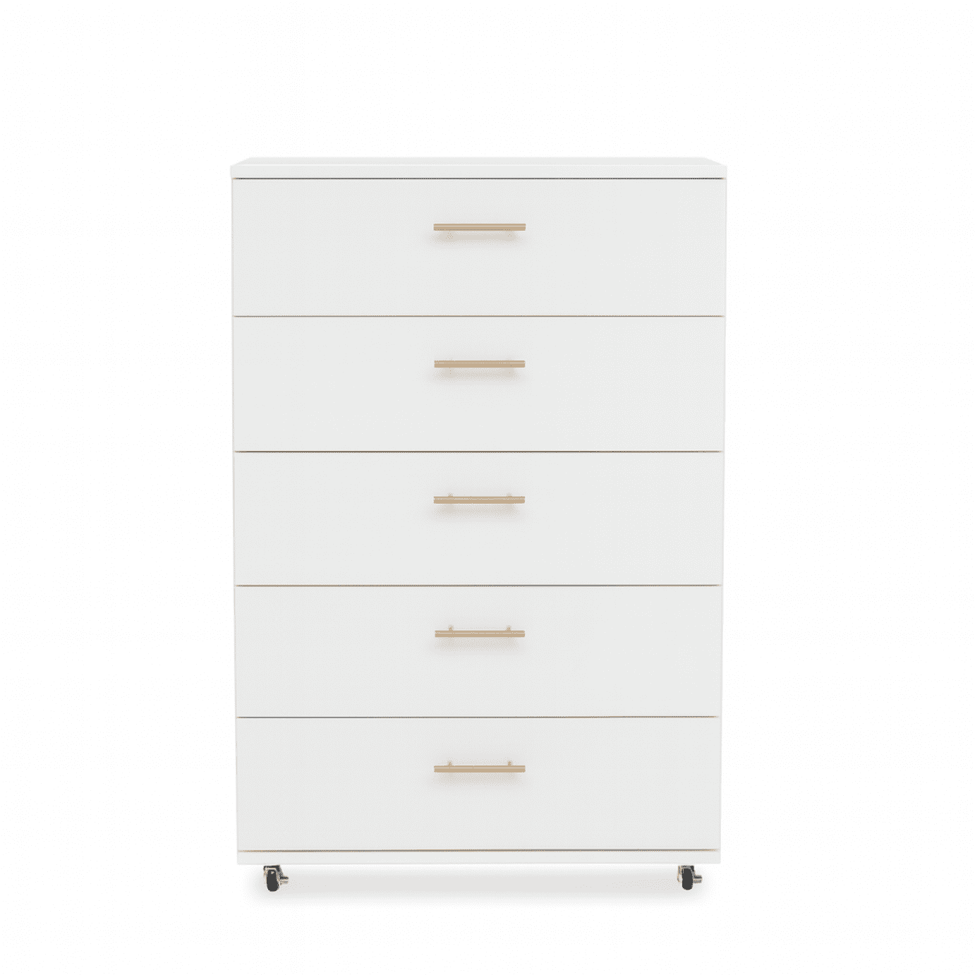 Aukfa 5 Tall Drawer Dresser Wide Chest of Drawers for Bedroom Entryway Living Room,White