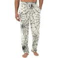 thumbnail image 2 of Domuza Halloween Pajamas Mens Horror Novelty Print Casual Drawstring Pajama Pants Lightweight Cotton Soft Lounge Pajama Bottoms with Pockets Beige XXL, 2 of 6