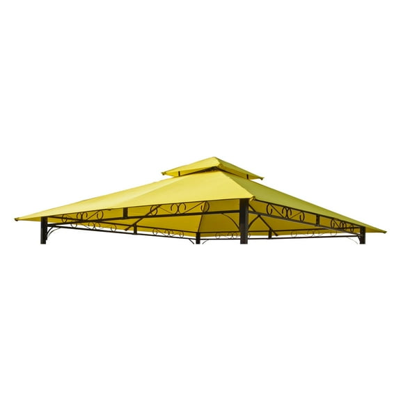 International Caravan Mesa 9 ft. 2-Tiered Vented Outdoor Gazebo Canopy Replacement Top